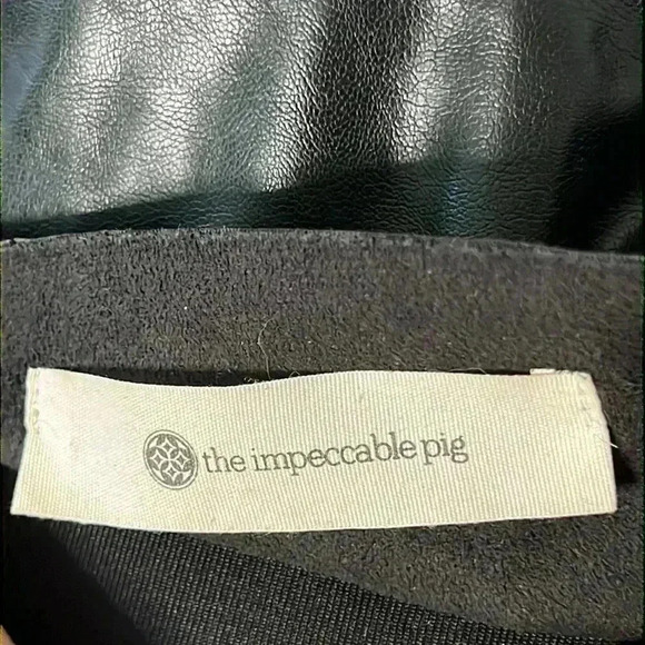 The Impeccable Pig Open Front Vegan Leather Jacket Size S - Picture 4 of 5